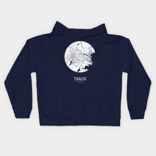 Tianjin, China City Map - Full Moon Kids Hoodie